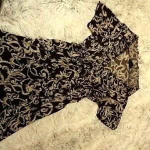 Ian focus petite size 8 petite black white and blue dress